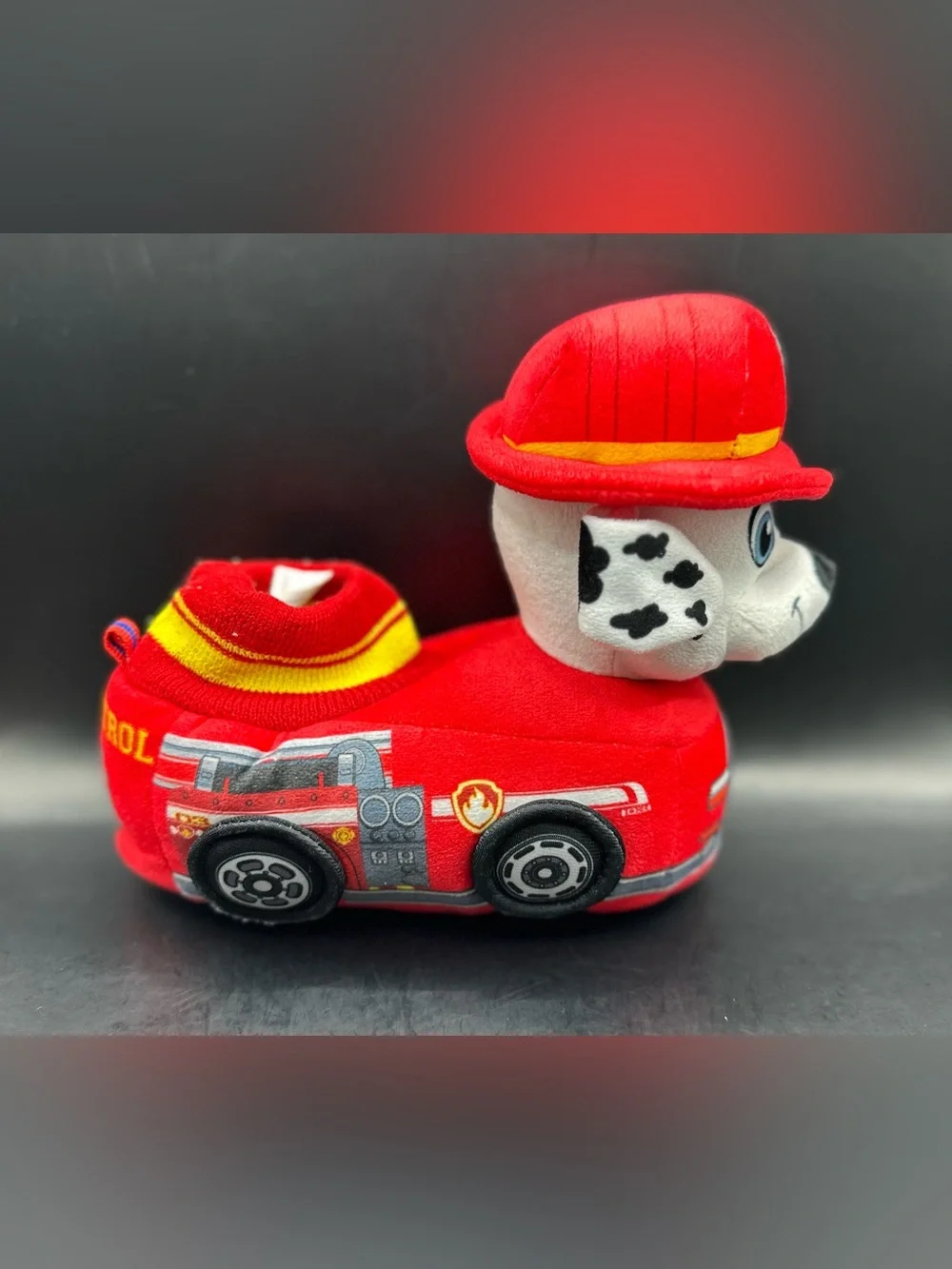 Nickelodeon Paw Patrol Youth Slip-On Slippers, Chase Marshall, Size 9/10 (USED)